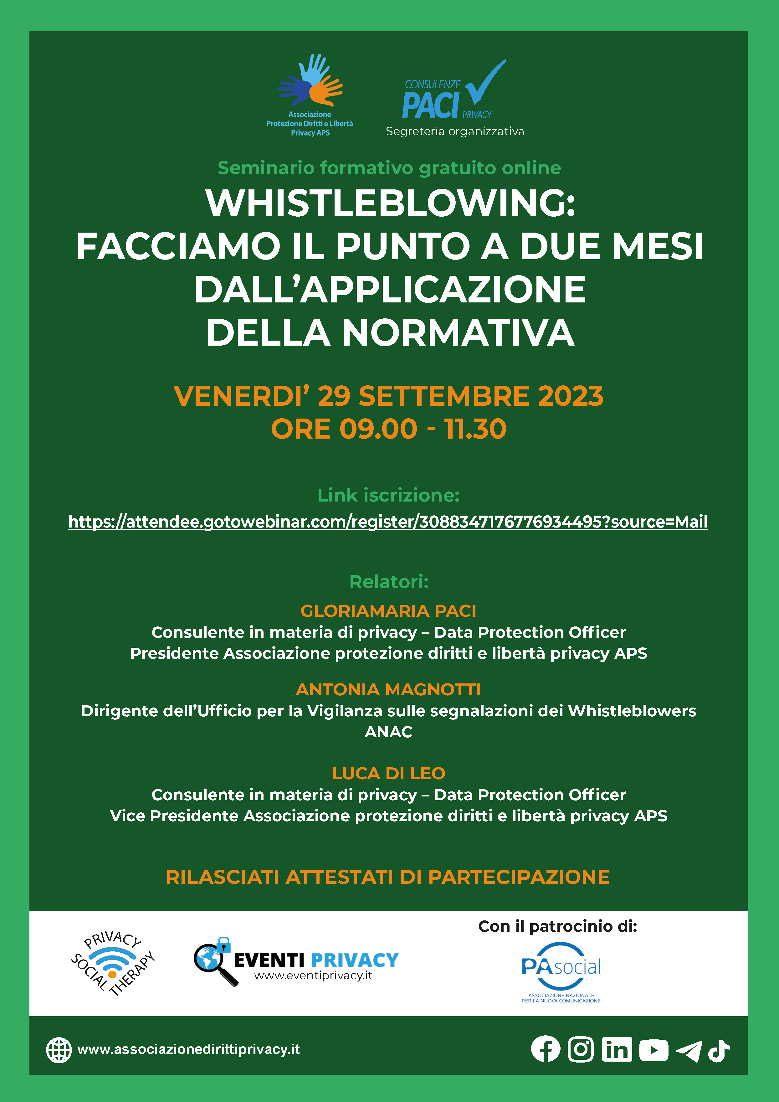 WHISTLEBLOWING: FACCIAMO IL PUNTO A DUE MESI DALL’APPLICAZIONE DELLA NORMATIVA 